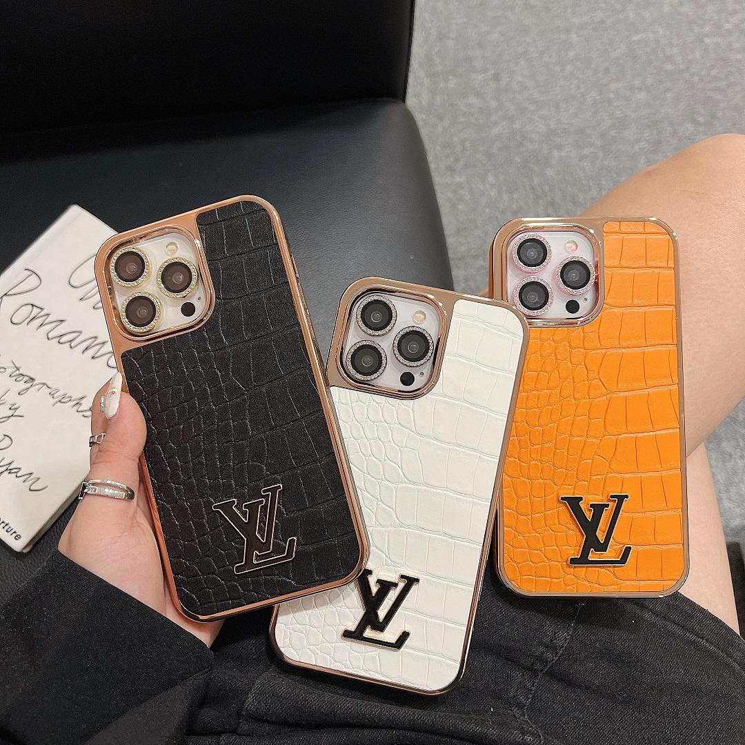 Electroplating Luxury Crocodile Pattern Leather Case