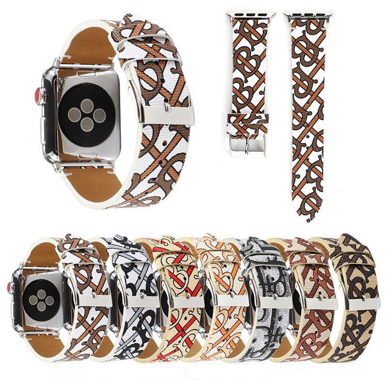 Leather Vintage Embossed Apple Watch Band