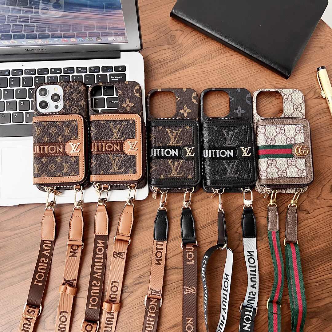 Fashion Crossbody Leather Wallet Case