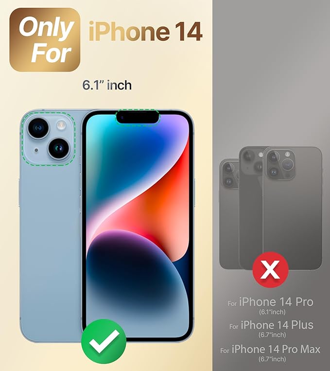 XYZ for iPhone 14 Case with Stand, Phone Case with Double Ring Kickstand, Women Girls Bling Protective Case Heart for iPhone 14, Pink