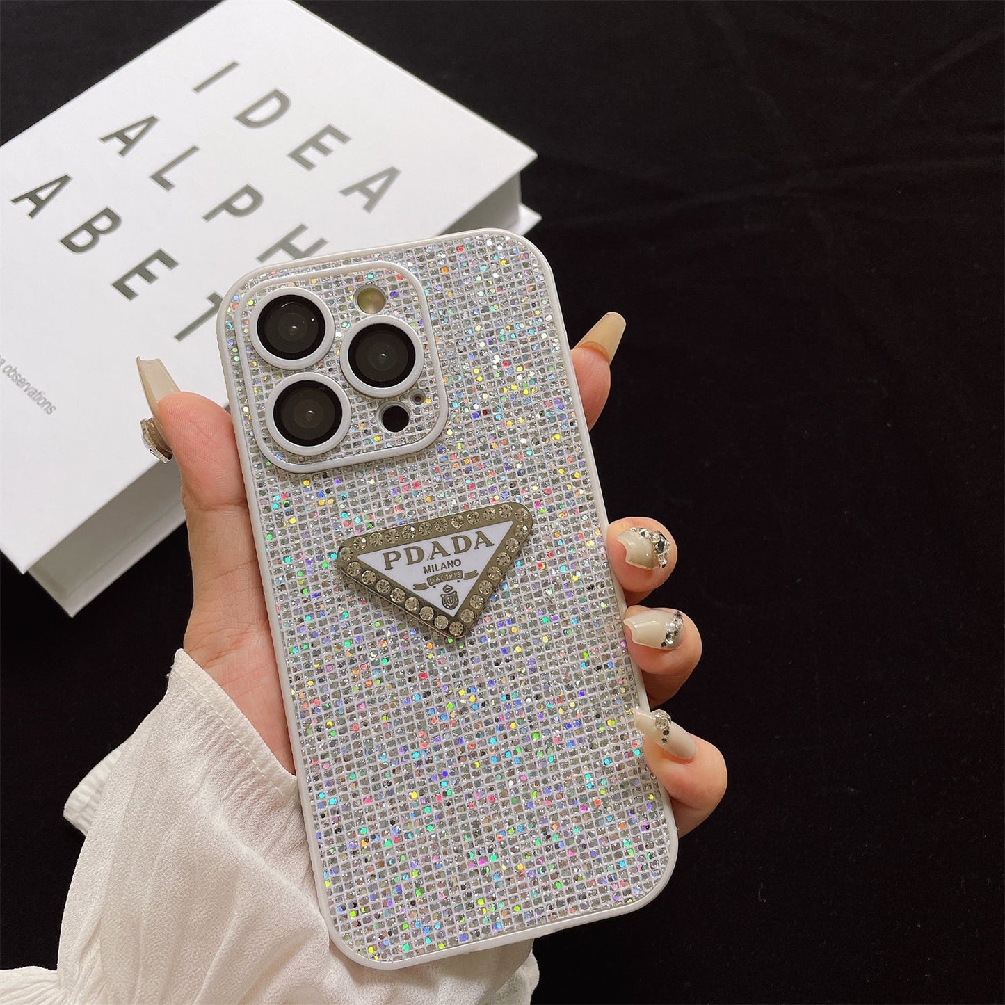 Sparkling Crystal Triangle Logo Case