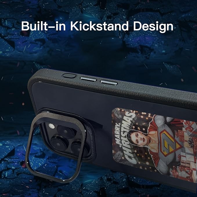 The latest AI ink screen iPhone case in 2025, iPhone 16 pro 4-color HD 4.0-inch large screen, built-in lens holder, the best smart NFC phone case