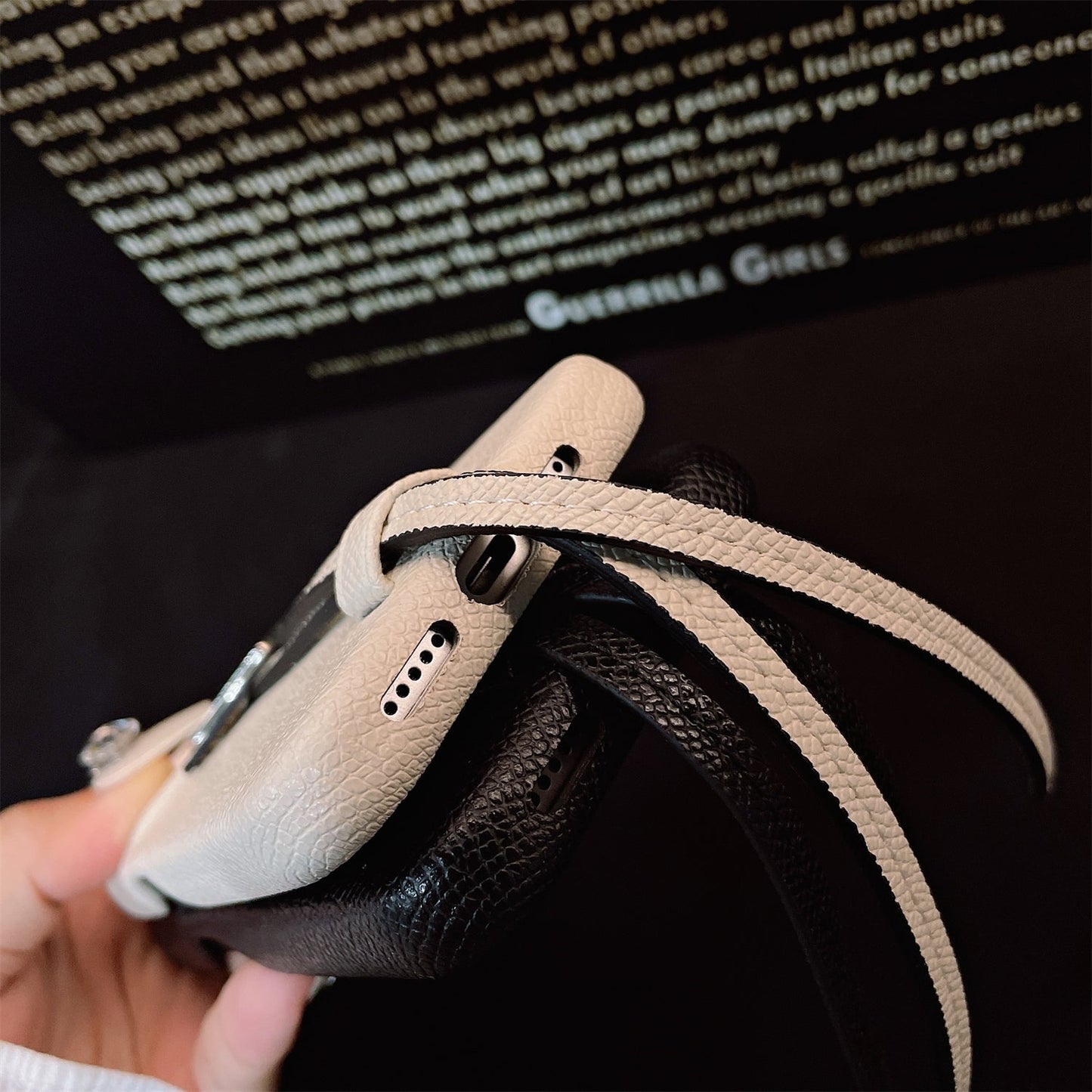 Leather Triangle Logo Wristband Case