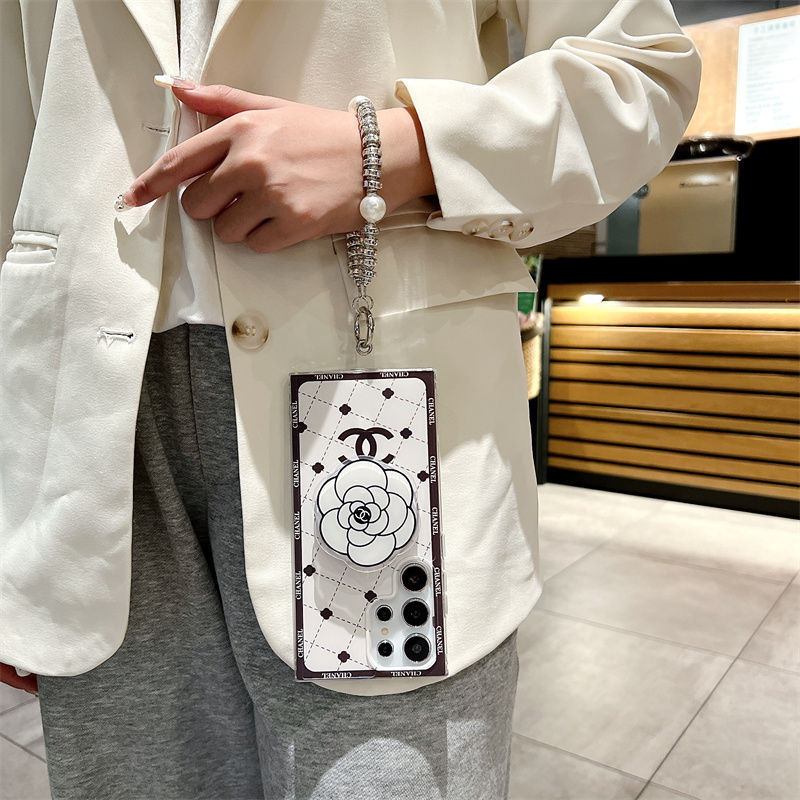 Fashion Camellia Magnetic Bracket Samsung Case