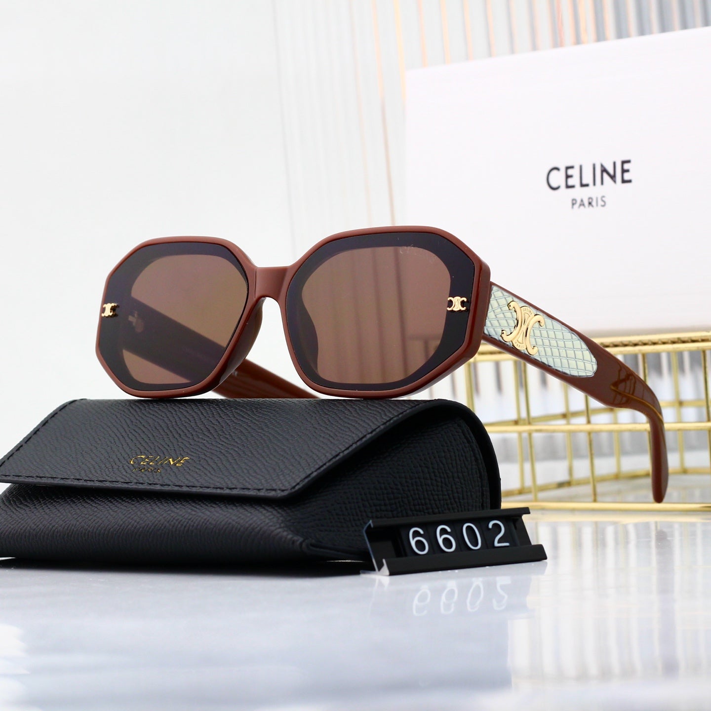 4 colors of trendy sunglasses 6602