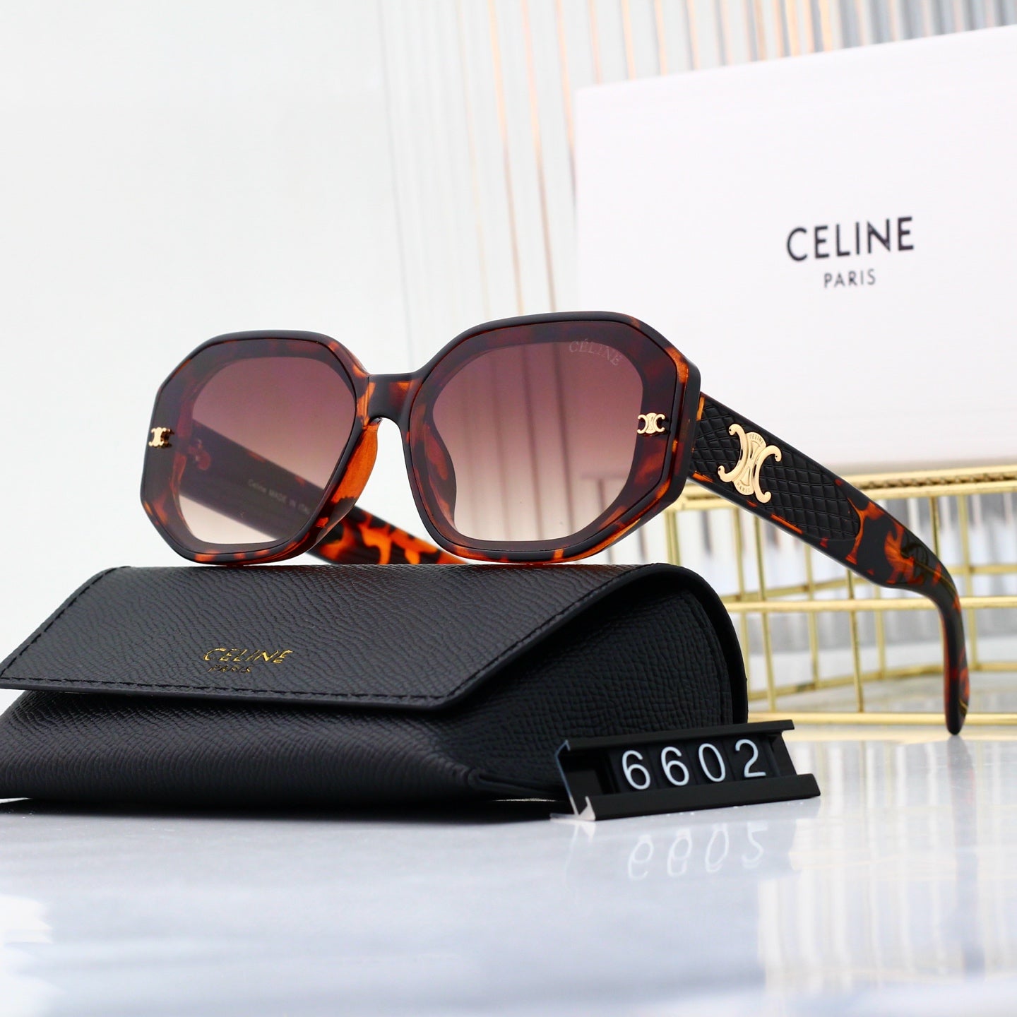 4 colors of trendy sunglasses 6602