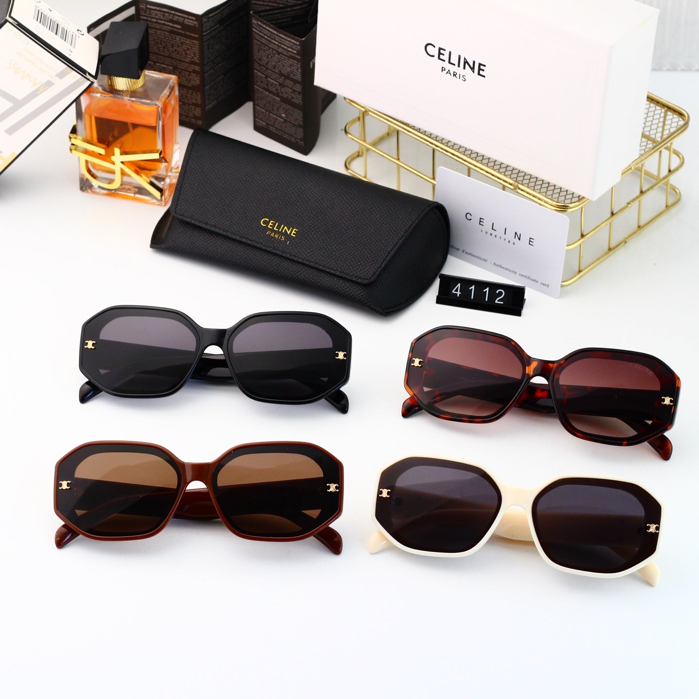 4 colors of trendy sunglasses 6602