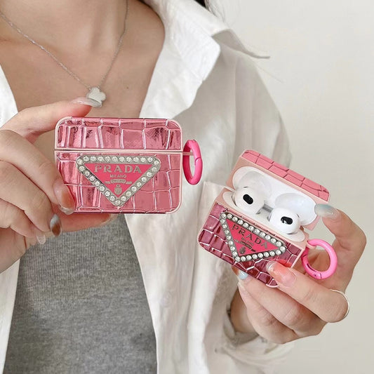 Rose gold patent leather AirPods Case