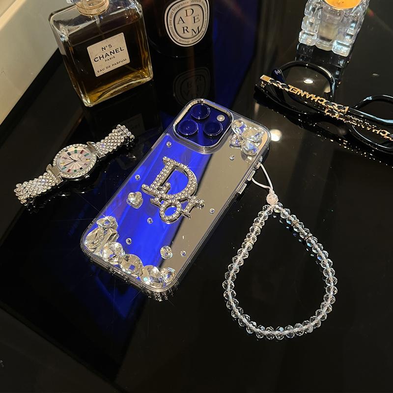 High-End Luxury Mirror Diamond Chain Case