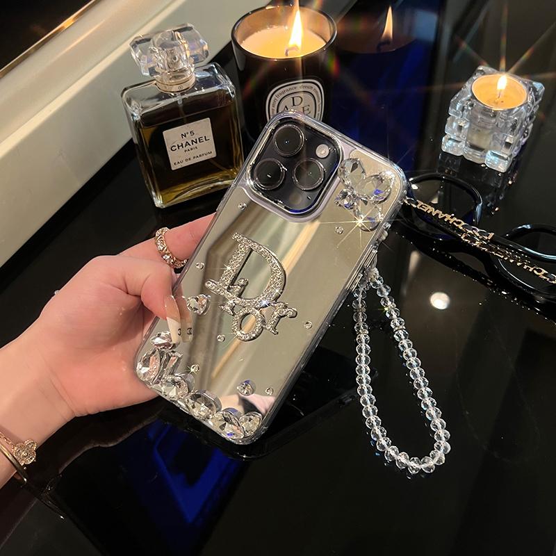High-End Luxury Mirror Diamond Chain Case