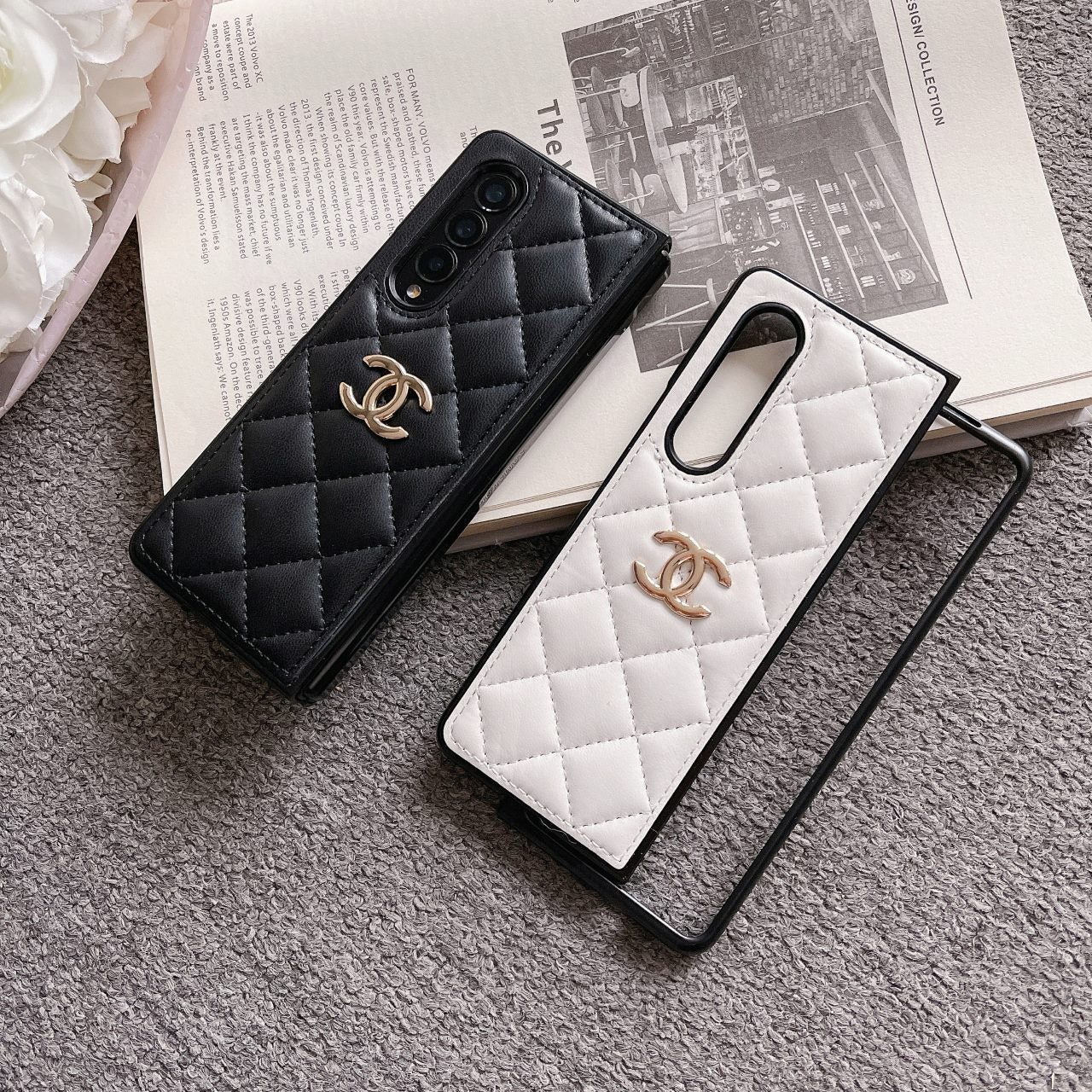 Diamond leather FOLD CASE