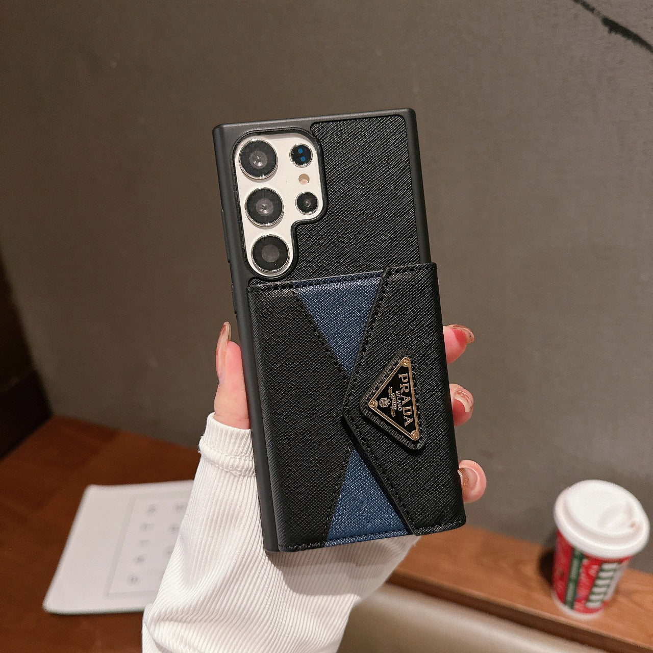 Accordion Page Colorblock Card Holder Samsung Case