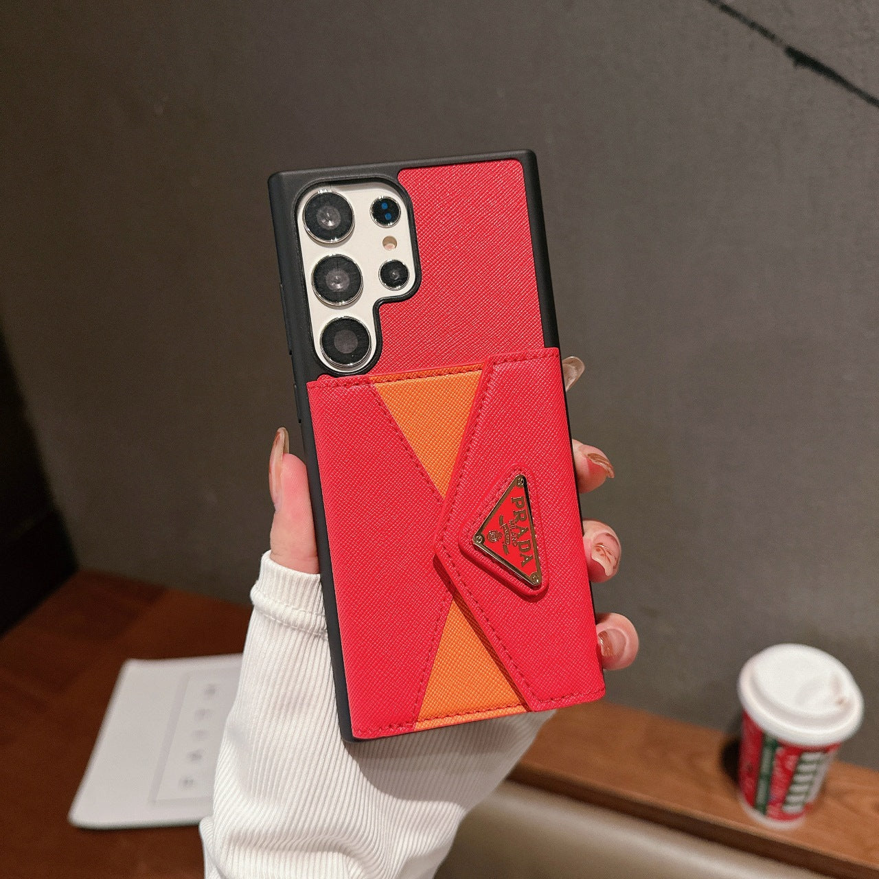 Accordion Page Colorblock Card Holder Samsung Case
