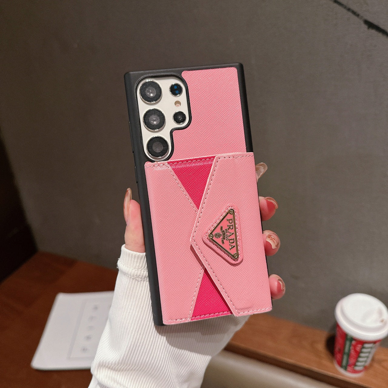 Accordion Page Colorblock Card Holder Samsung Case