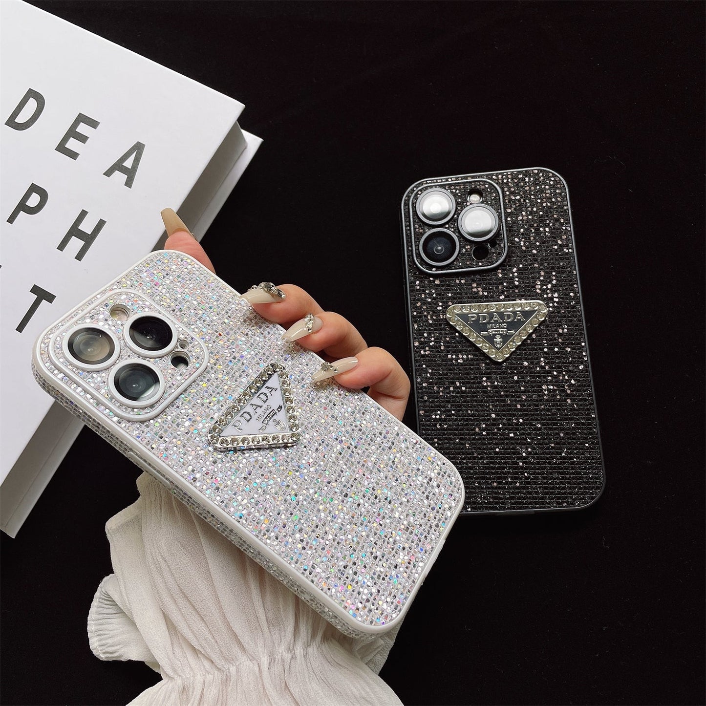 Sparkling Crystal Triangle Logo Case