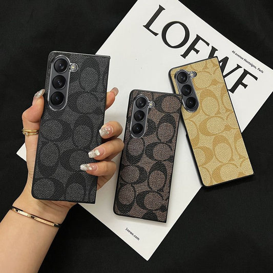 Retro Pattern Leather Fold Case