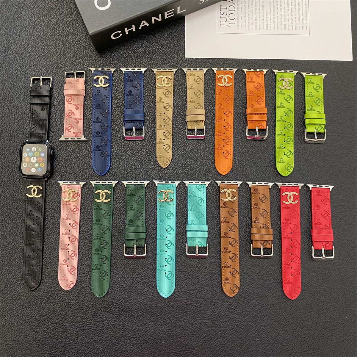 Embossed Metal Logo Apple Watch Band