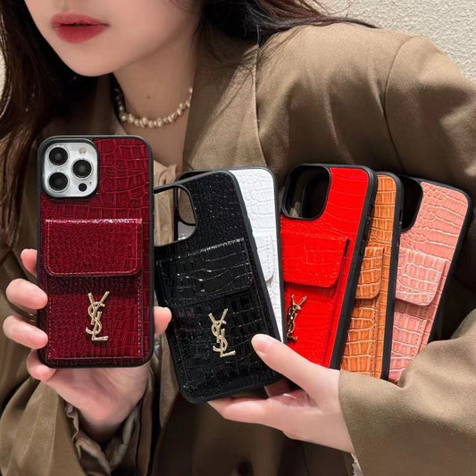 Crocodile Pattern Leather Card Case