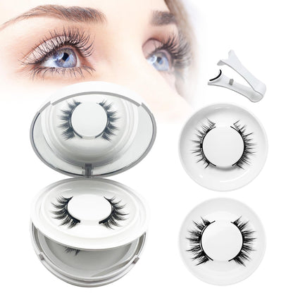 Magnetic Eyelashes with Applicator,2025 New Reusable Magnetic Eyelashes Natural Look No Glue or Liner Needed,Upgraded Soft Lashes for Daily Use(Camellia+Simple)