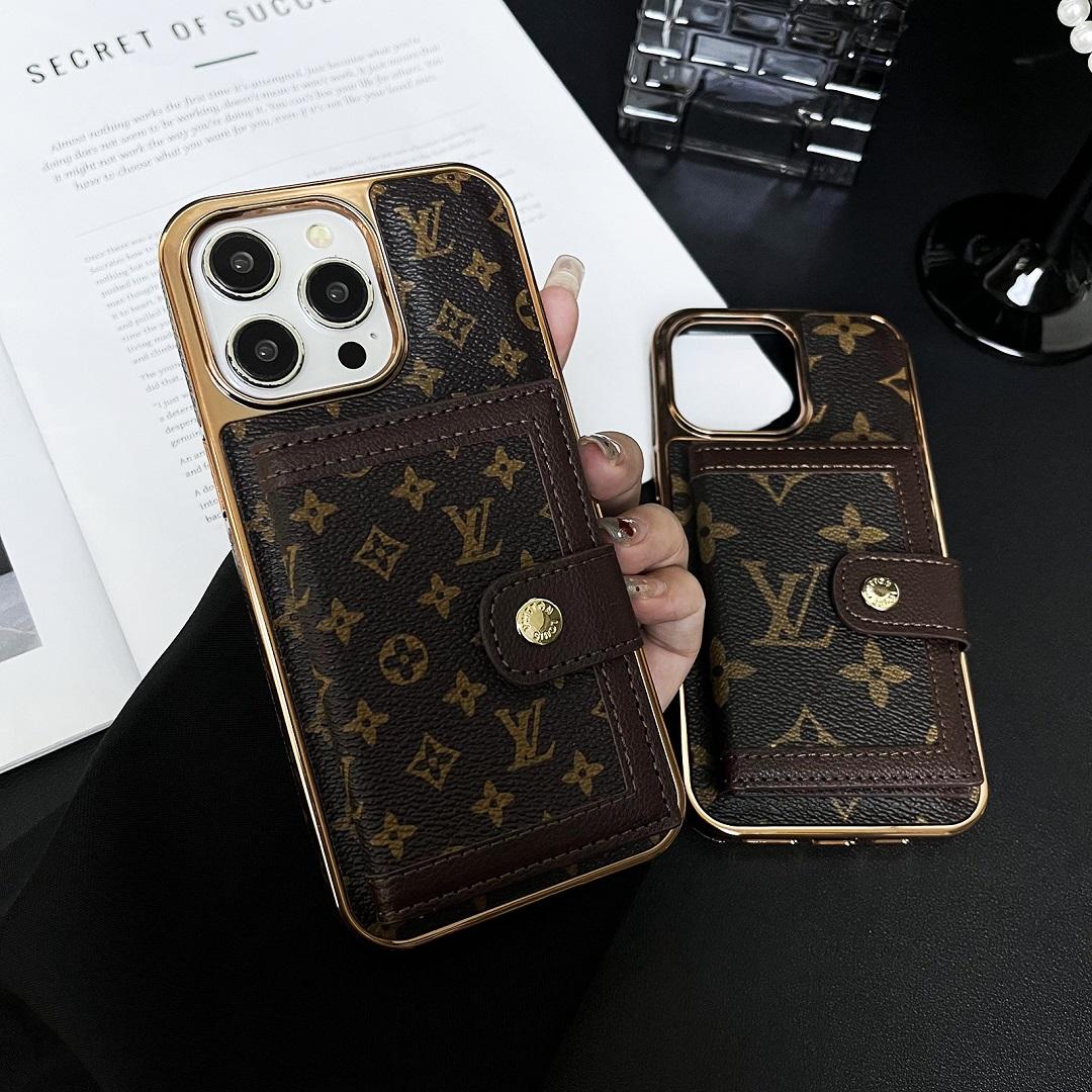 Electroplating All-inclusive Leather Wallet Case