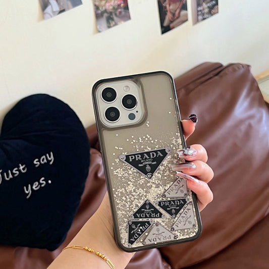Glitter Triangle Logo Quicksand Case