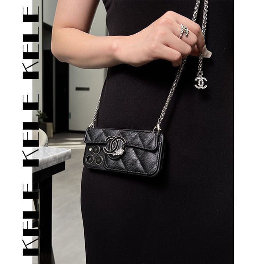 Fashion Leather Card Chain Crossbody Case