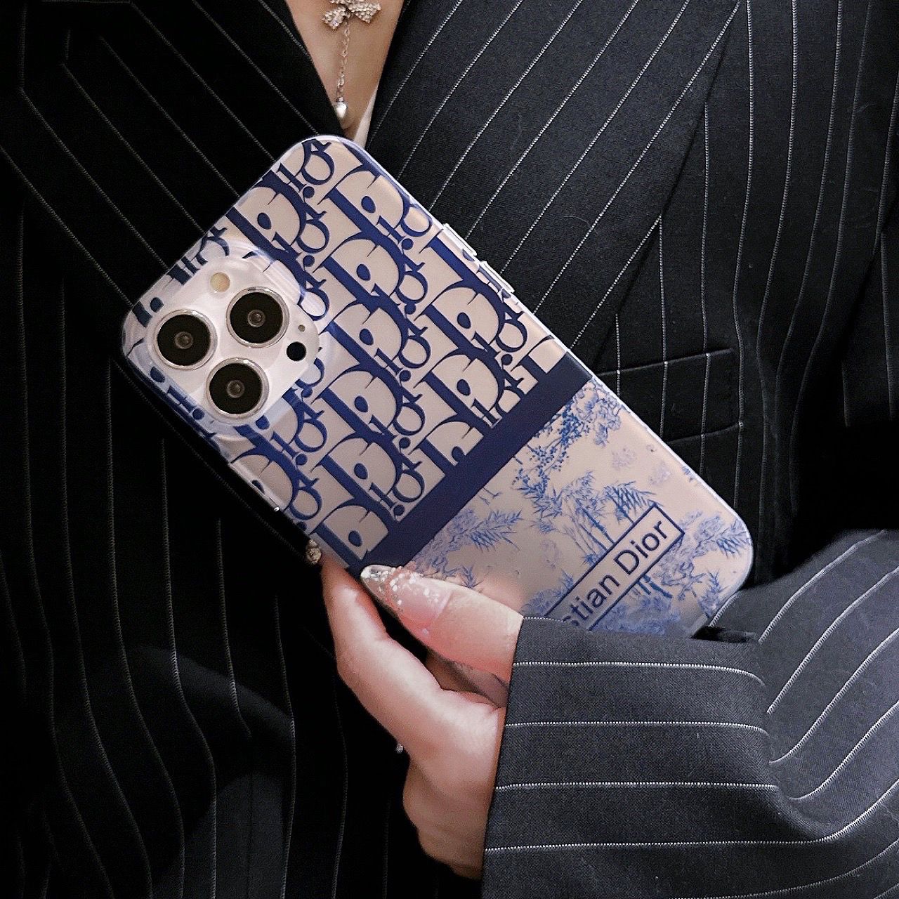 Blue Embossed Matte Case