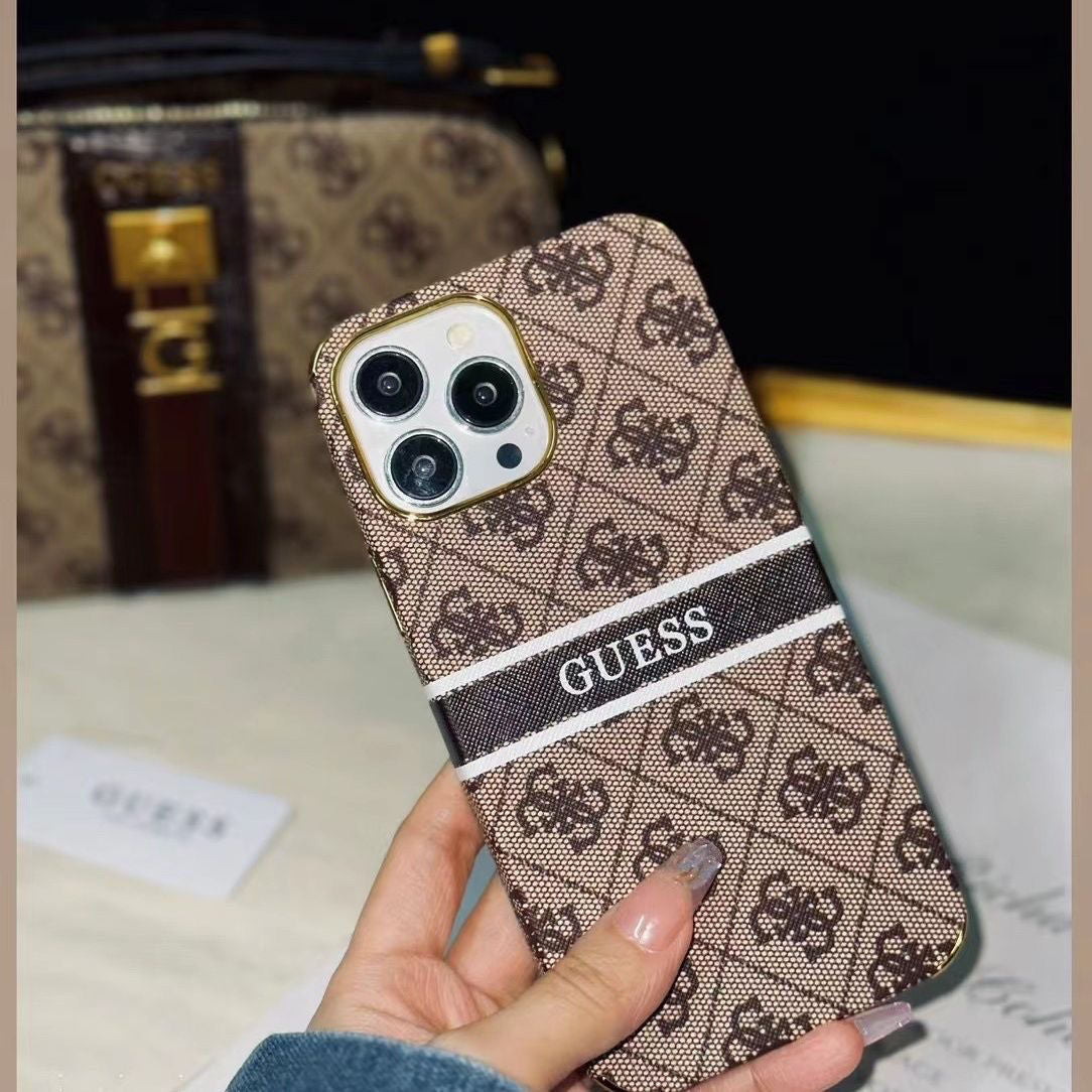 Electroplating Anti-Fall Retro Embossed Case