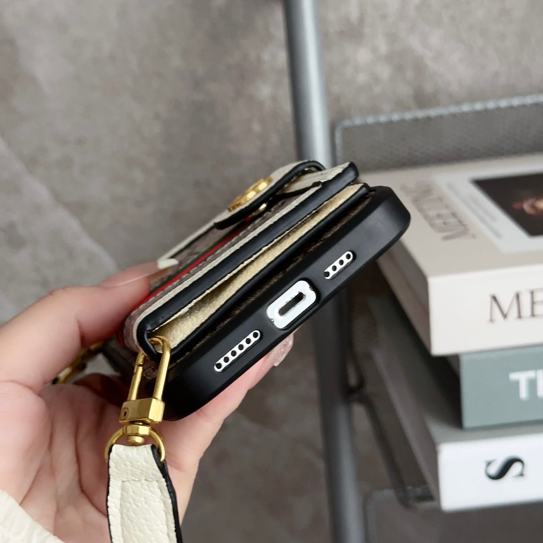 Retro Embossed Card Holder Crossbody Case