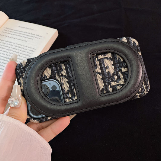 Embroidered Flip Card Holder Case