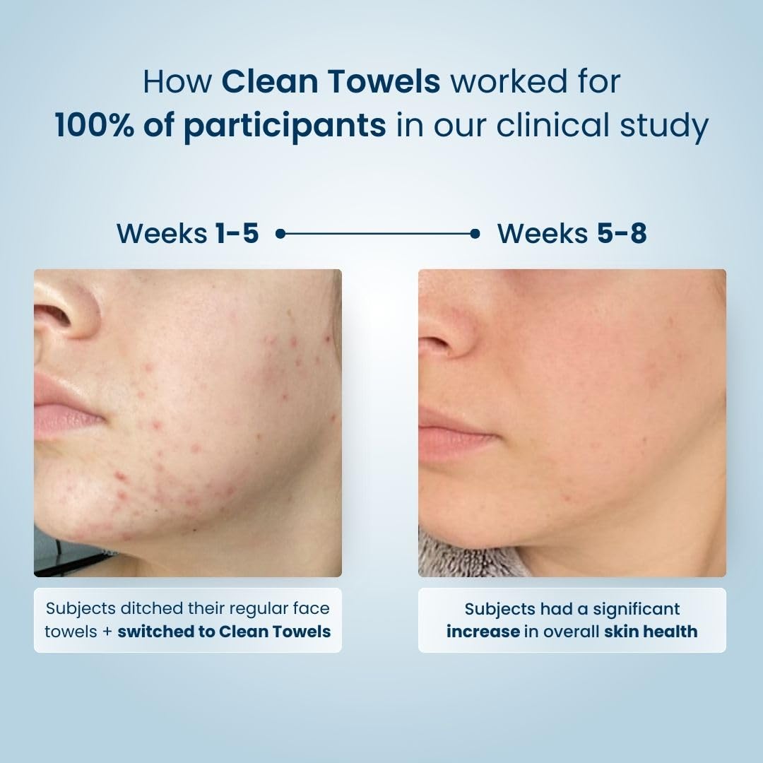 Clean Skin Club , 100% USDA Biobased Face Towel, Disposable Face Towelette, Eczema Association Accepted, Makeup Remover Dry Wipes, Ultra Soft, 50 Ct, 1 Pack