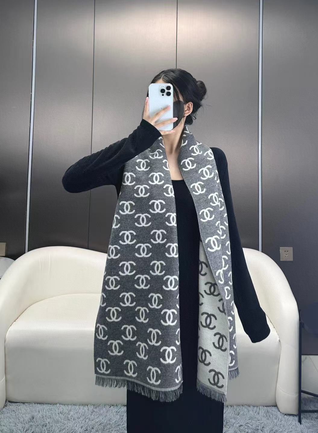 🔥 Classic double-sided scarf shawl