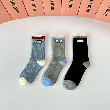 New mid to long length jewelry stacking socks! a box of three pairs