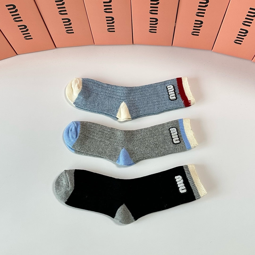 New mid to long length jewelry stacking socks! a box of three pairs