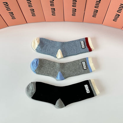 New mid to long length jewelry stacking socks! a box of three pairs