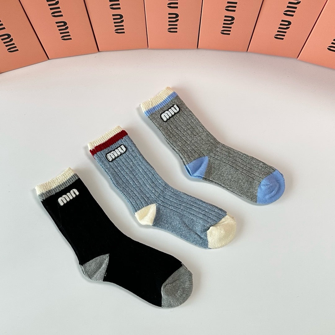 New mid to long length jewelry stacking socks! a box of three pairs