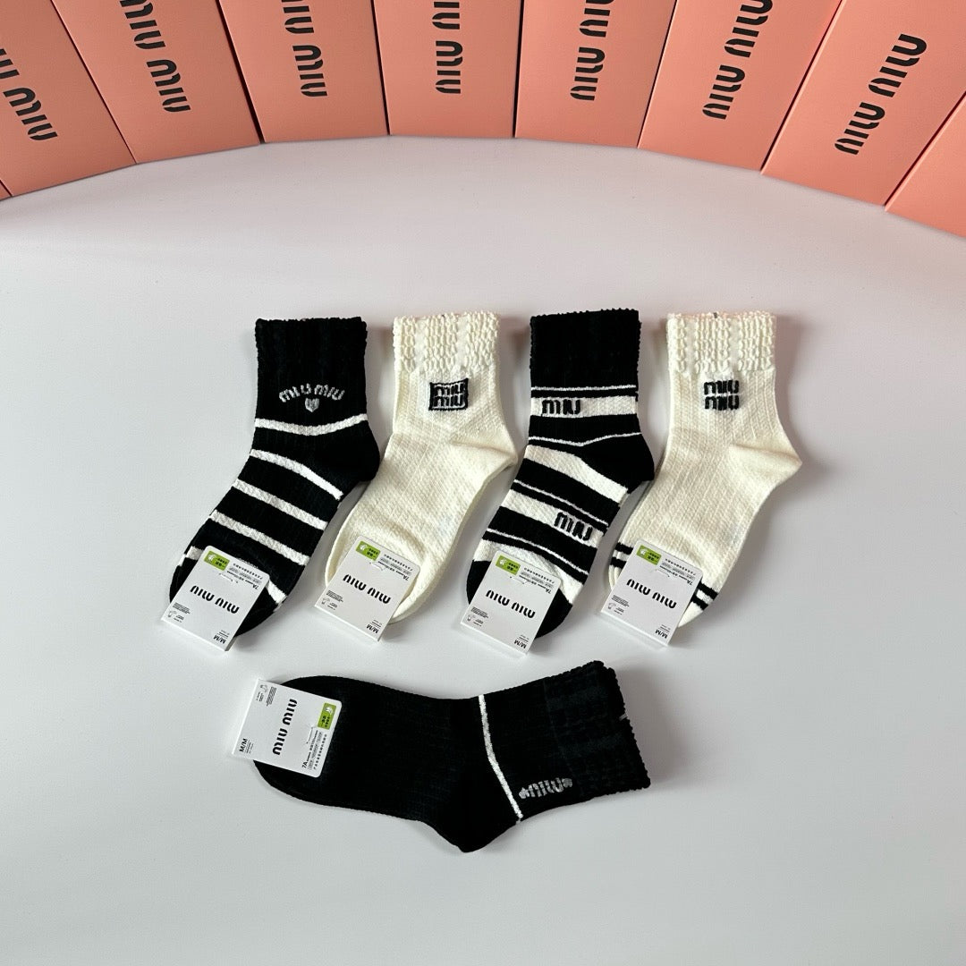 New Classic Medium and Long Stocking Stacked Socks