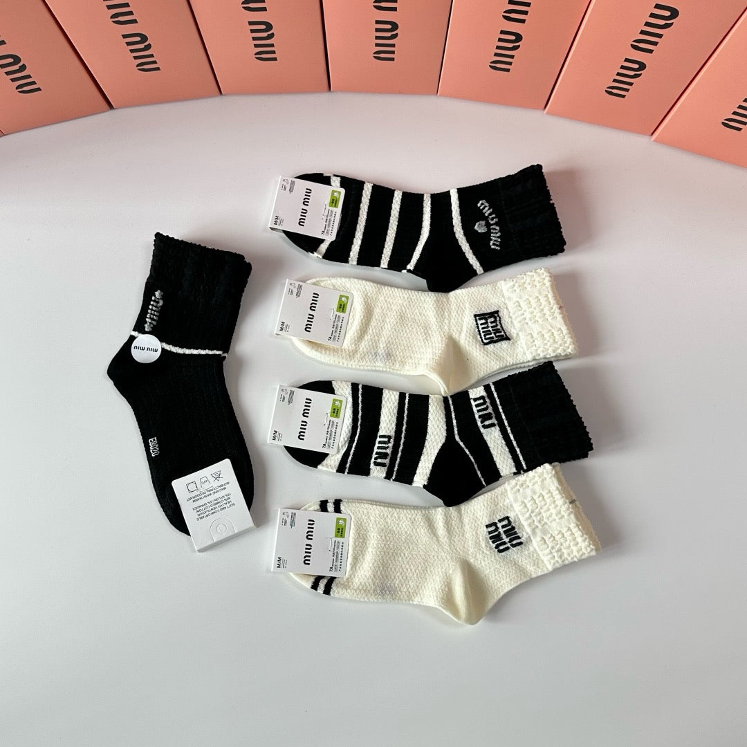 New Classic Medium and Long Stocking Stacked Socks