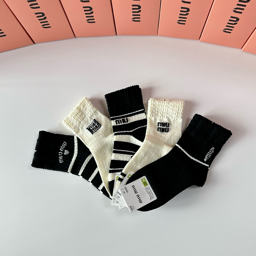 New Classic Medium and Long Stocking Stacked Socks