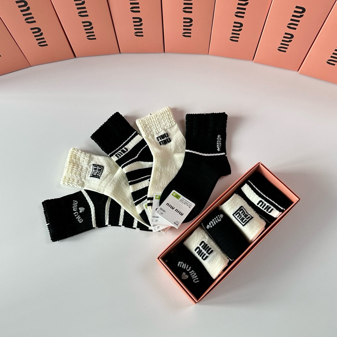 New Classic Medium and Long Stocking Stacked Socks