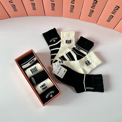 New Classic Medium and Long Stocking Stacked Socks