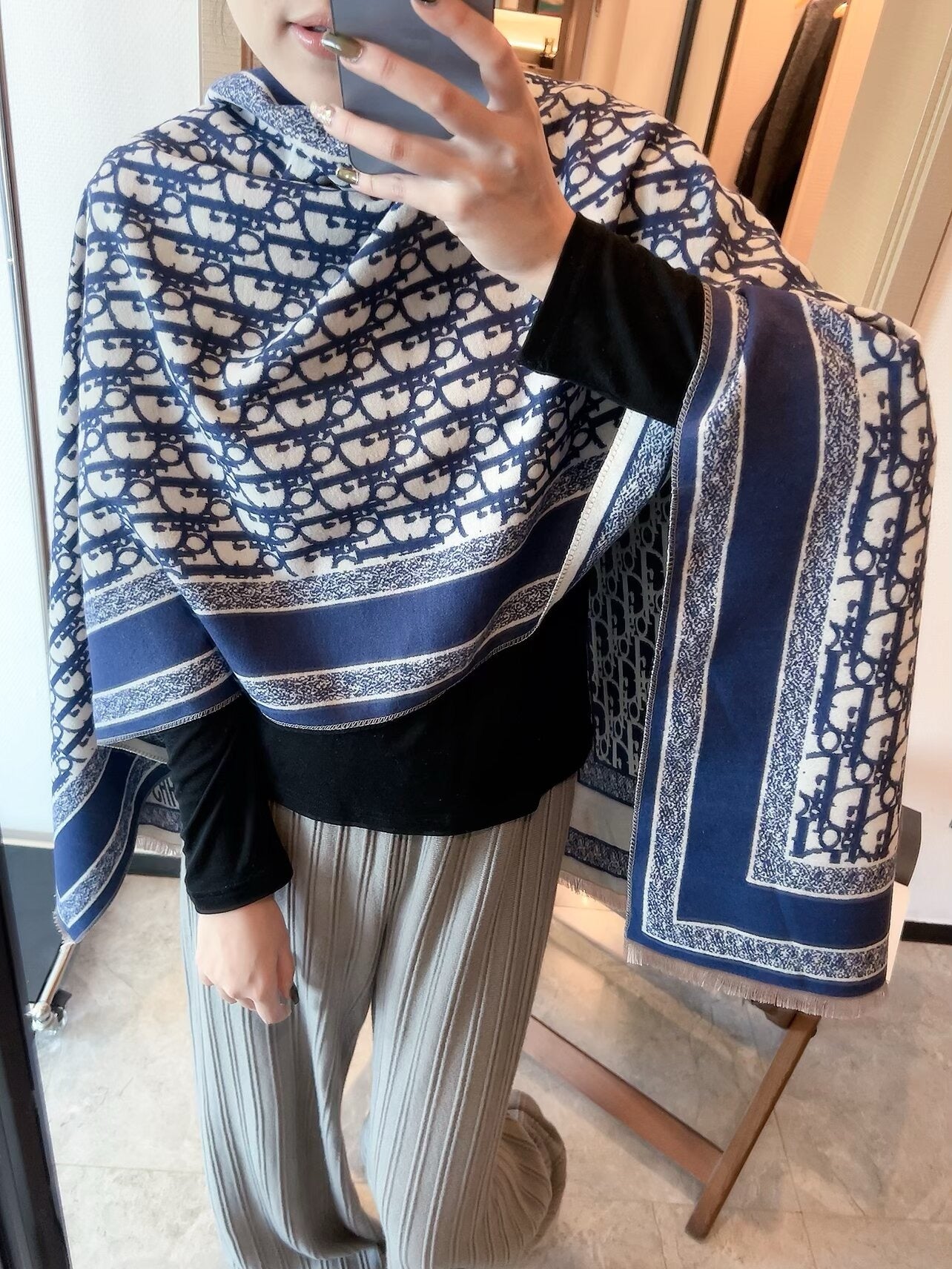 Big square scarf, scarf, shawl, blanket, three uses