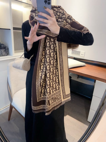 Big square scarf, scarf, shawl, blanket, three uses