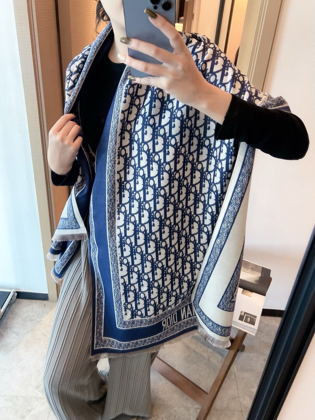 Big square scarf, scarf, shawl, blanket, three uses