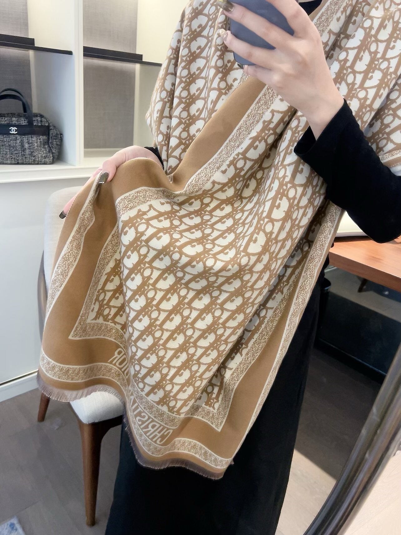 Big square scarf, scarf, shawl, blanket, three uses