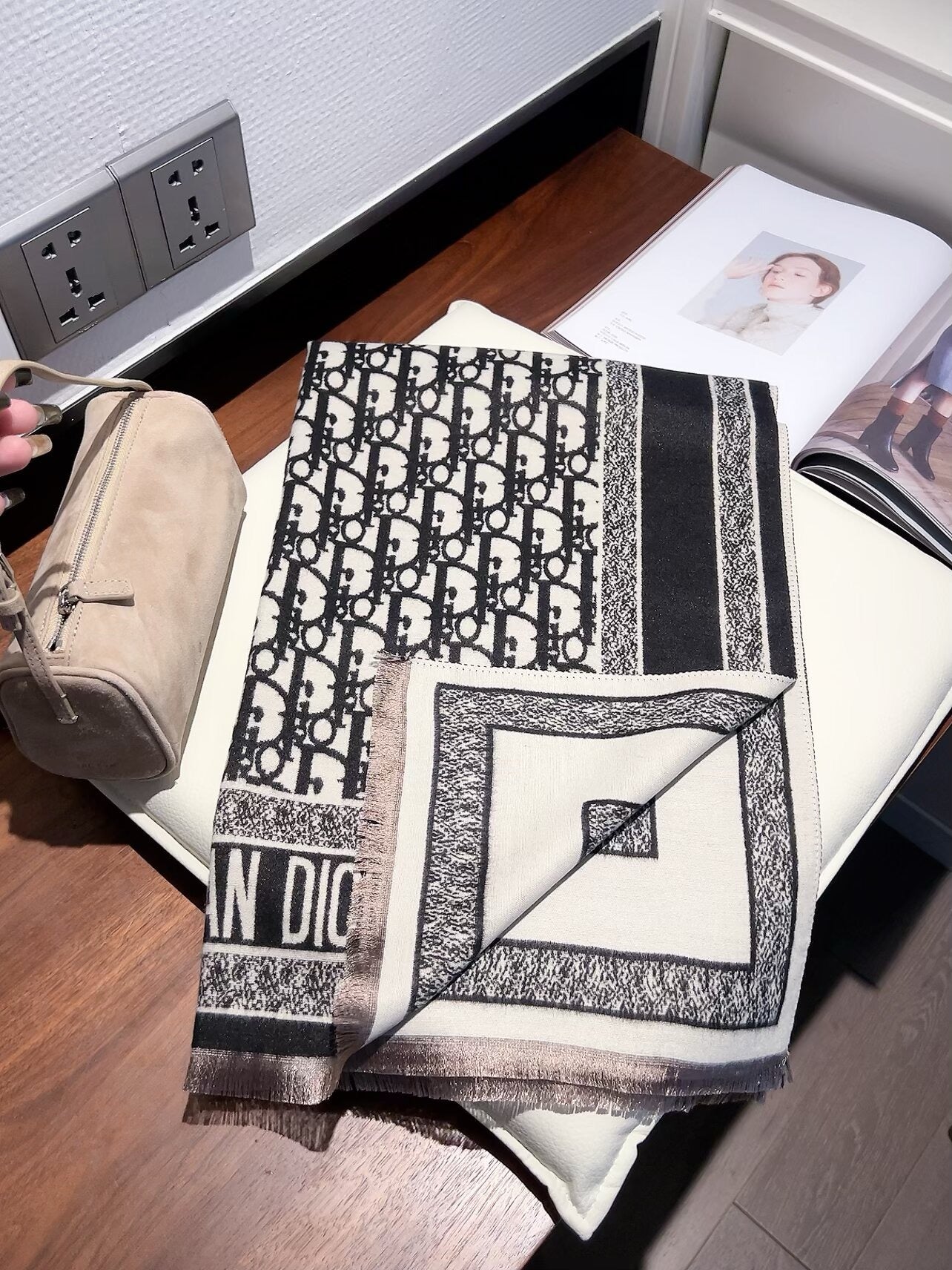 Big square scarf, scarf, shawl, blanket, three uses