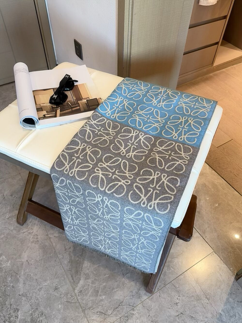 The scarf is very soft, delicate, and comfortable, with mild water ripples!