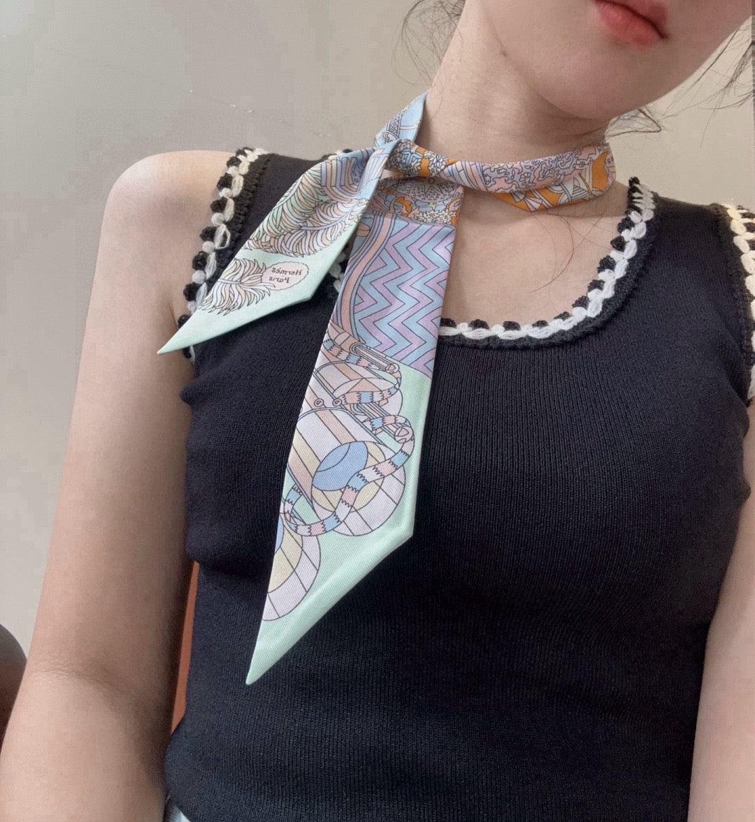 New diagonal silk ribbon