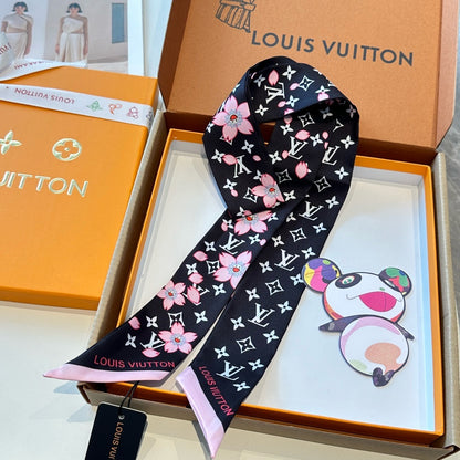 Silk twill long scarf headband 🎀