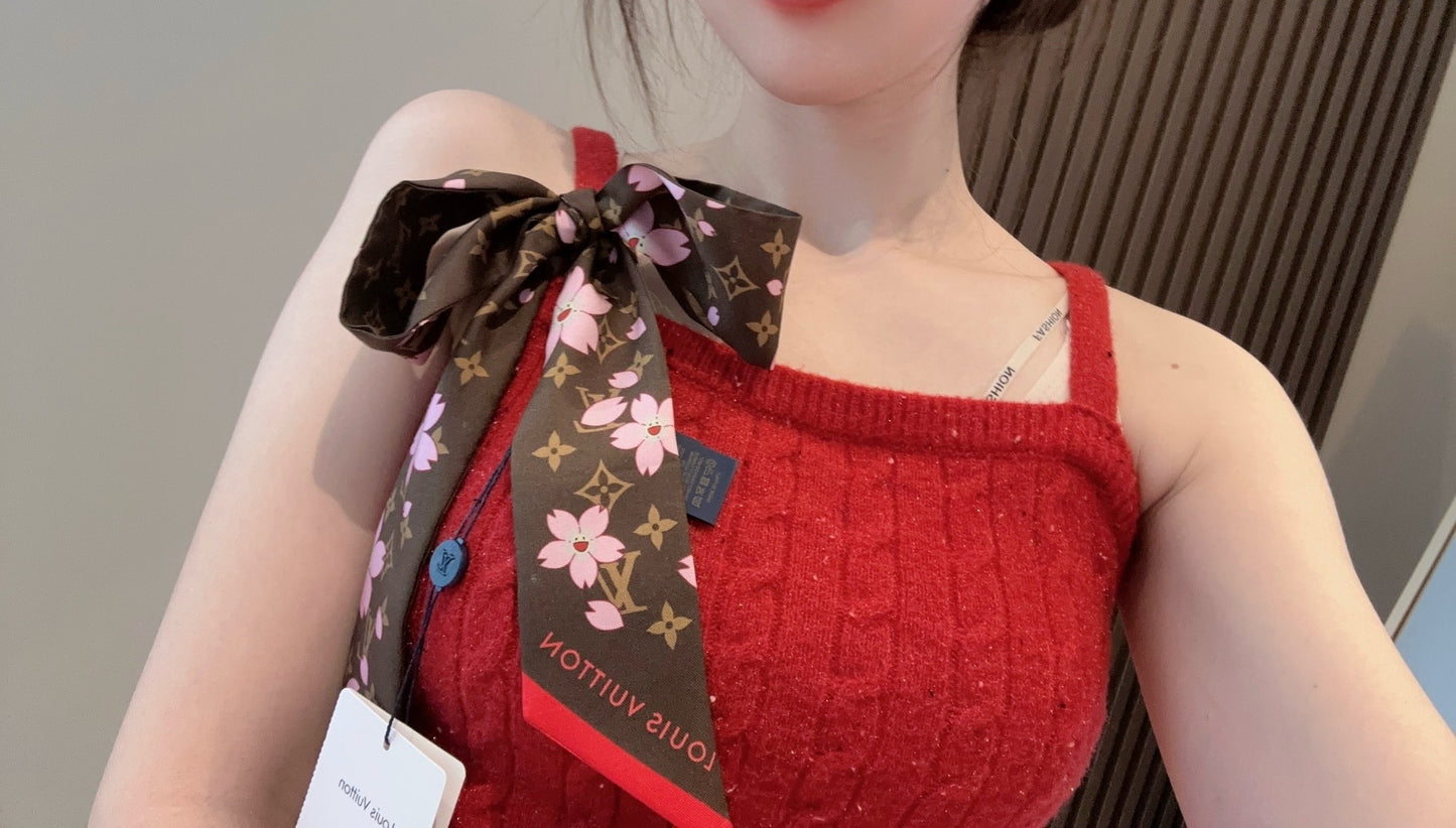 Silk twill long scarf headband 🎀